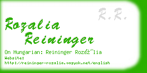 rozalia reininger business card